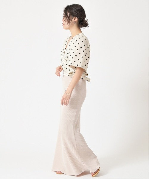 U by SPICK&SPAN（ユーバイスピックアンドスパン）の「カシュクールフレアブラウス◆（シャツ/ブラウス・レディース・ホワイト系その他/グリーン系その他・38/36）」の10枚目の写真