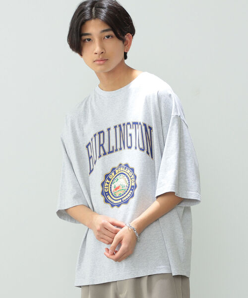 BeAMS DOT（ビームスドット）の「【WEB限定】BeAMS DOT / カレッジ プリントTシャツ（Tシャツ/カットソー・メンズ・ライトグレー/グリーン・MEDIUM/LARGE）」の13枚目の写真