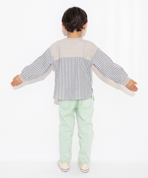 BRANSHES（ブランシェス）の「【マカロンデニム】カラーロングパンツ（デニムパンツ・キッズ・ブラウン/オレンジ/グリーン・90/130/120/150/140/110/100）」の21枚目の写真