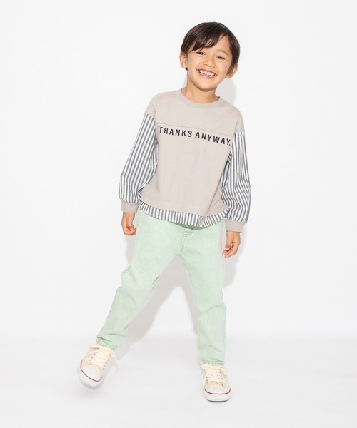 BRANSHES（ブランシェス）の「【マカロンデニム】カラーロングパンツ（デニムパンツ・キッズ・ブラウン/オレンジ/グリーン・90/130/120/150/140/110/100）」の19枚目の写真