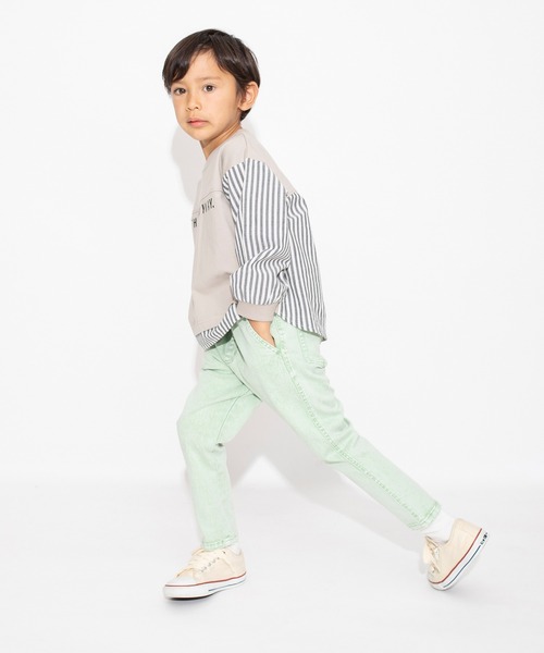 BRANSHES（ブランシェス）の「【マカロンデニム】カラーロングパンツ（デニムパンツ・キッズ・ブラウン/オレンジ/グリーン・90/130/120/150/140/110/100）」の20枚目の写真