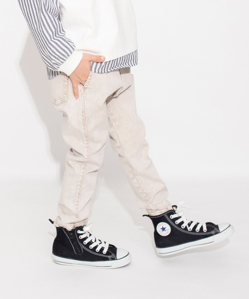 BRANSHES（ブランシェス）の「【マカロンデニム】カラーロングパンツ（デニムパンツ・キッズ・ブラウン/オレンジ/グリーン・90/130/120/150/140/110/100）」の5枚目の写真