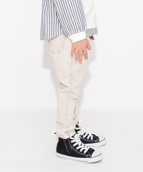 BRANSHES（ブランシェス）の「【マカロンデニム】カラーロングパンツ（デニムパンツ・キッズ・ブラウン/オレンジ/グリーン・90/130/120/150/140/110/100）」の6枚目の写真