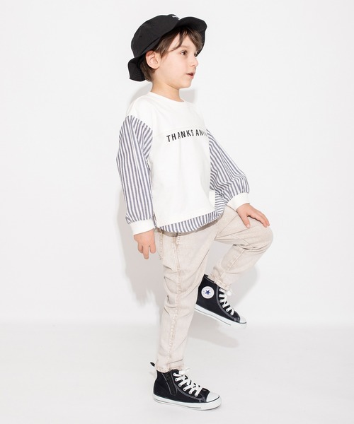 BRANSHES（ブランシェス）の「【マカロンデニム】カラーロングパンツ（デニムパンツ・キッズ・ブラウン/オレンジ/グリーン・90/130/120/150/140/110/100）」の10枚目の写真