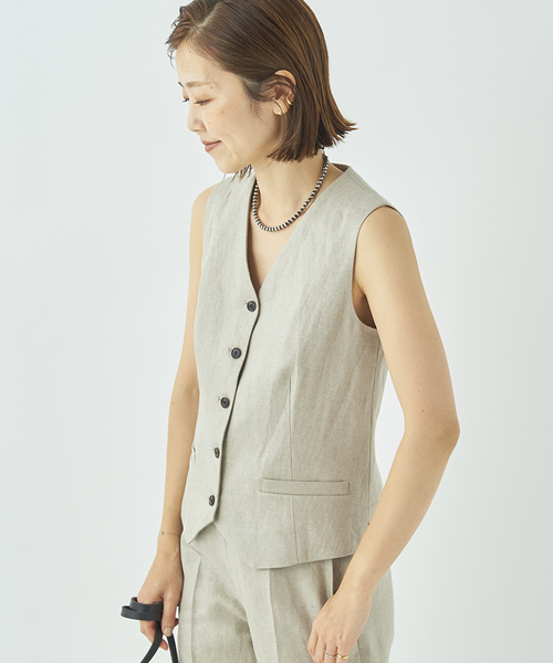 plage（プラージュ）の「Linen ベスト◇（ベスト）」 - WEAR