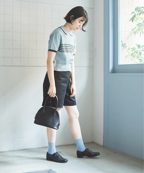 bulle de savon（ビュルデサボン）の「チノ　ショートパンツ（チノパンツ・レディース・ブラック/ホワイト/ベージュ・FREE）」の20枚目の写真