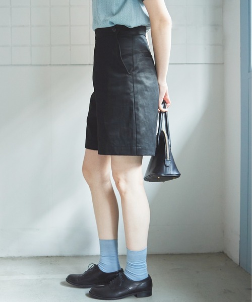 bulle de savon（ビュルデサボン）の「チノ　ショートパンツ（チノパンツ・レディース・ブラック/ホワイト/ベージュ・FREE）」の19枚目の写真