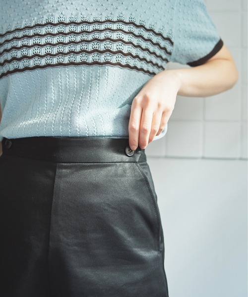 bulle de savon（ビュルデサボン）の「チノ　ショートパンツ（チノパンツ・レディース・ブラック/ホワイト/ベージュ・FREE）」の18枚目の写真