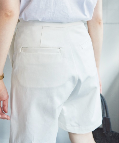 bulle de savon（ビュルデサボン）の「チノ　ショートパンツ（チノパンツ・レディース・ブラック/ホワイト/ベージュ・FREE）」の9枚目の写真