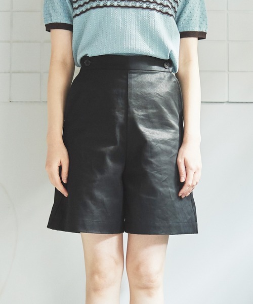 bulle de savon（ビュルデサボン）の「チノ　ショートパンツ（チノパンツ・レディース・ブラック/ホワイト/ベージュ・FREE）」の11枚目の写真