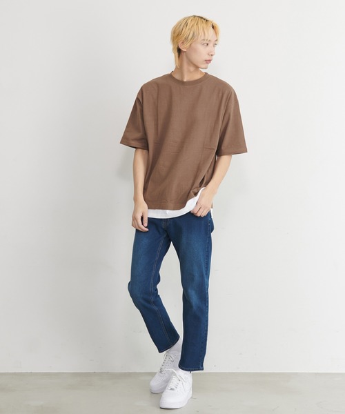 OUTDOOR PRODUCTS（アウトドアプロダクツ）の「OUTDOOR PRODUCTS/アウトドアプロダクツ 5ポケット ストレッチ デニム パンツ ジーンズ ジーパン（デニムパンツ・メンズ・ベージュ/ネイビー/ワンウォッシュ/ブラック・88/91/82/85/79）」の9枚目の写真