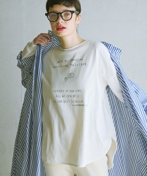 PUAL CE CIN | 落書きプリントロングスリーブ(Tシャツ/カットソー)