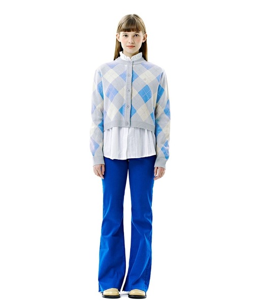 CLOTTY(クロッティ)の「CLOTTY/CC ARGYLE カーディガン 2276410(カーディガン/ボレロ・レディース・セージグリーン/ブルー/レッド・FREE)」の11枚目の写真