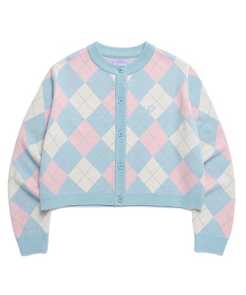 CLOTTY(クロッティ)の「CLOTTY/CC ARGYLE カーディガン 2276410(カーディガン/ボレロ・レディース・セージグリーン/ブルー/レッド・FREE)」の13枚目の写真