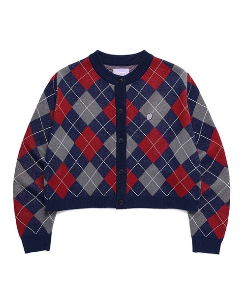 CLOTTY(クロッティ)の「CLOTTY/CC ARGYLE カーディガン 2276410(カーディガン/ボレロ・レディース・セージグリーン/ブルー/レッド・FREE)」の14枚目の写真
