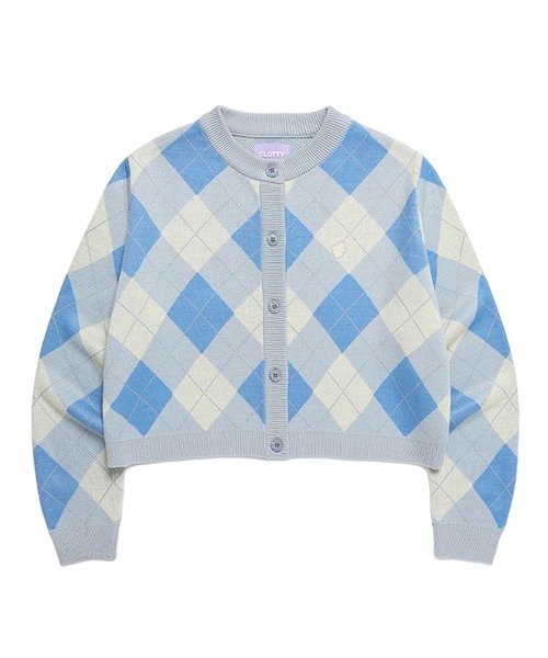 CLOTTY(クロッティ)の「CLOTTY/CC ARGYLE カーディガン 2276410(カーディガン/ボレロ・レディース・セージグリーン/ブルー/レッド・FREE)」の15枚目の写真
