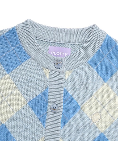 CLOTTY(クロッティ)の「CLOTTY/CC ARGYLE カーディガン 2276410(カーディガン/ボレロ・レディース・セージグリーン/ブルー/レッド・FREE)」の18枚目の写真