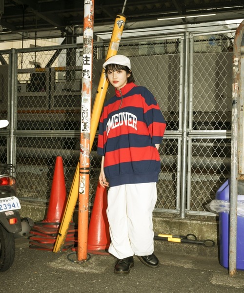 A'gem/エージェム』半袖RUGGER STND ZIP PO/ハーフジップ