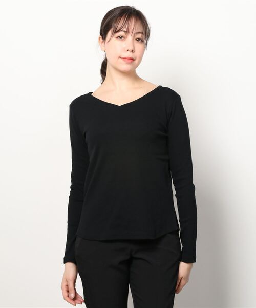 EACH.（イーチ）の「EACH ビスチェ+テレコカットソー（Tシャツ/カットソー・レディース・ブラック/パープル/グレー・FREE）」の7枚目の写真