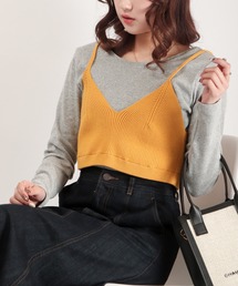 EACH ビスチェ+テレコカットソー