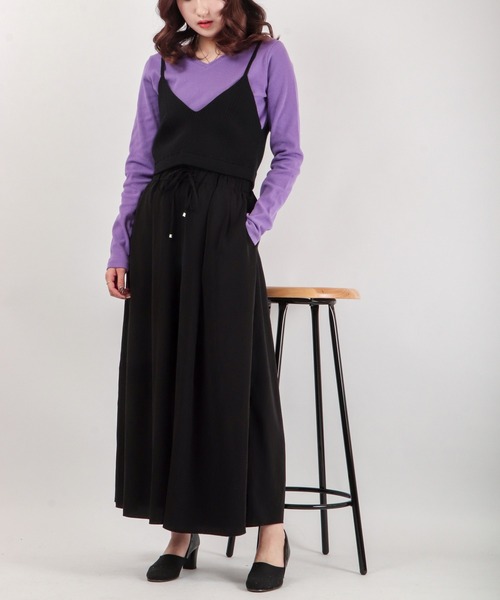 EACH.（イーチ）の「EACH ビスチェ+テレコカットソー（Tシャツ/カットソー・レディース・ブラック/パープル/グレー・FREE）」の18枚目の写真