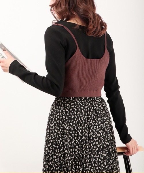 EACH.（イーチ）の「EACH ビスチェ+テレコカットソー（Tシャツ/カットソー・レディース・ブラック/パープル/グレー・FREE）」の10枚目の写真