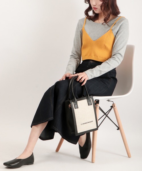 EACH.（イーチ）の「EACH ビスチェ+テレコカットソー（Tシャツ/カットソー・レディース・ブラック/パープル/グレー・FREE）」の15枚目の写真