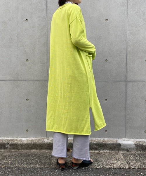 AS KNOW AS PINKY(アズノゥアズピンキー)の「さらりはおりくるんロングカーディガン(カーディガン/ボレロ・レディース・ブラック/グレー/ブルー/イエロー・FREE)」の6枚目の写真