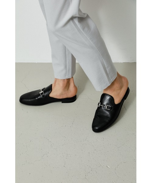 AZUL by moussy（アズールバイマウジー）の「BIT FAUX LEATHER SANDALS/ビットフェイクレザーサンダル（サンダル・メンズ・ブラック/グリーン・MEDIUM/LARGE）」の3枚目の写真