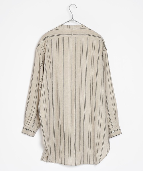 Johnbull Private labo（ジョンブルプライベートラボ）の「ストライプチュニックシャツ（シャツ/ブラウス・メンズ・ブラック/ナチュラル・FREE）」の14枚目の写真