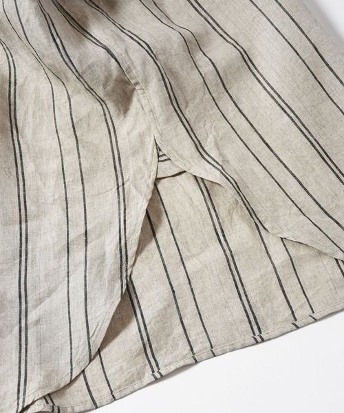 Johnbull Private labo（ジョンブルプライベートラボ）の「ストライプチュニックシャツ（シャツ/ブラウス・メンズ・ブラック/ナチュラル・FREE）」の20枚目の写真