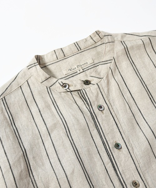 Johnbull Private labo（ジョンブルプライベートラボ）の「ストライプチュニックシャツ（シャツ/ブラウス・メンズ・ブラック/ナチュラル・FREE）」の15枚目の写真