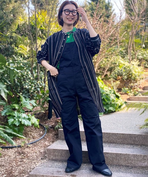 Johnbull Private labo（ジョンブルプライベートラボ）の「ストライプチュニックシャツ（シャツ/ブラウス・メンズ・ブラック/ナチュラル・FREE）」の8枚目の写真