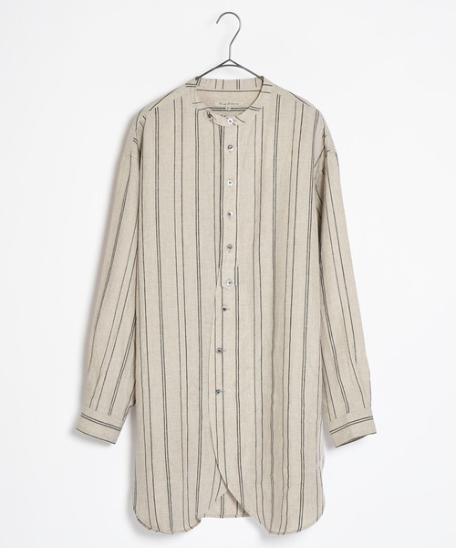Johnbull Private labo（ジョンブルプライベートラボ）の「ストライプチュニックシャツ（シャツ/ブラウス・メンズ・ブラック/ナチュラル・FREE）」の13枚目の写真