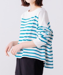 hunch | さらりなめらか、ボーダー柄長袖カットソー(Tシャツ/カットソー)