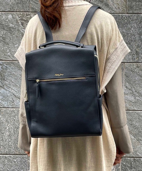 【セール】Legato Largo レガートラルゴ / PC収納 フェイクレザー バックパック リュック LG-E1312（バックパック/リュック）｜Legato Largo（レガートラルゴ）