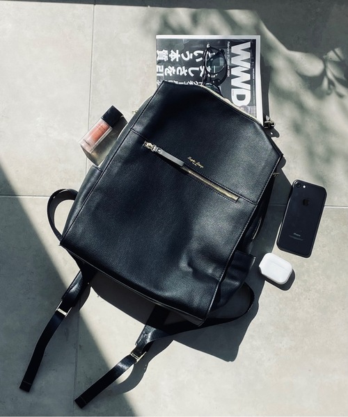 【セール】Legato Largo レガートラルゴ / PC収納 フェイクレザー バックパック リュック LG-E1312（バックパック/リュック）｜Legato Largo（レガートラルゴ）