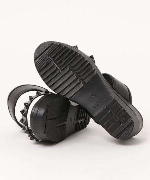 DURAS（デュラス）の「【DURAS】 スタッズ厚底スポーティーサンダル（サンダル・レディース・ブラック×ブラック/ブラック/ホワイト・L/M/LL/S）」の4枚目の写真