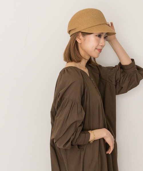 RODE SKO（ロデスコ）の「洗えるたためるキャスケット（キャスケット・レディース・ダークブラウン/ナチュラル/ベージュ系その他・FREE）」の3枚目の写真