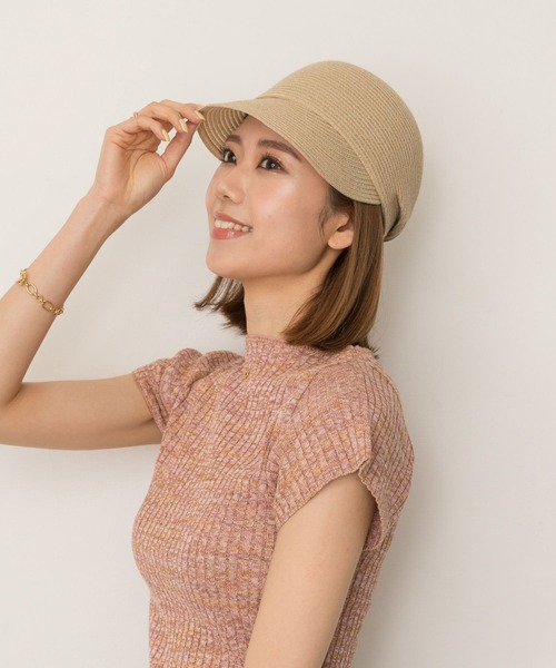 RODE SKO（ロデスコ）の「洗えるたためるキャスケット（キャスケット・レディース・ダークブラウン/ナチュラル/ベージュ系その他・FREE）」の4枚目の写真