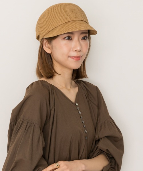 RODE SKO（ロデスコ）の「洗えるたためるキャスケット（キャスケット・レディース・ダークブラウン/ナチュラル/ベージュ系その他・FREE）」の7枚目の写真