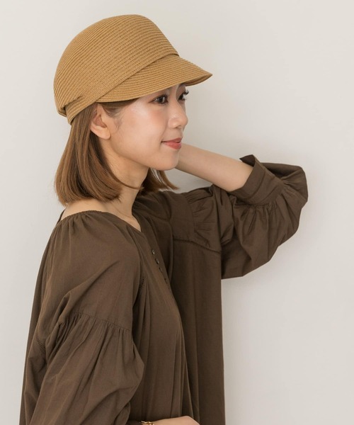RODE SKO（ロデスコ）の「洗えるたためるキャスケット（キャスケット・レディース・ダークブラウン/ナチュラル/ベージュ系その他・FREE）」の8枚目の写真