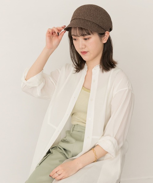 RODE SKO（ロデスコ）の「洗えるたためるキャスケット（キャスケット・レディース・ダークブラウン/ナチュラル/ベージュ系その他・FREE）」の10枚目の写真