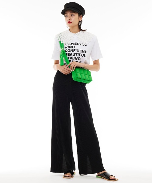 Narcissus（ナルシス）の「【Narcissus WEBSTORE 限定商品】プリーツイージーパンツ（その他パンツ・レディース・ブラック/ピンク/ブルー/グリーン・FREE）」の2枚目の写真