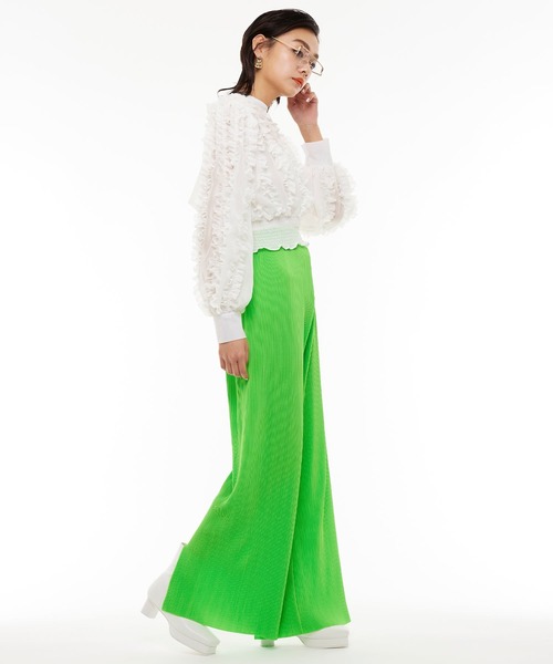 Narcissus（ナルシス）の「【Narcissus WEBSTORE 限定商品】プリーツイージーパンツ（その他パンツ・レディース・ブラック/ピンク/ブルー/グリーン・FREE）」の7枚目の写真