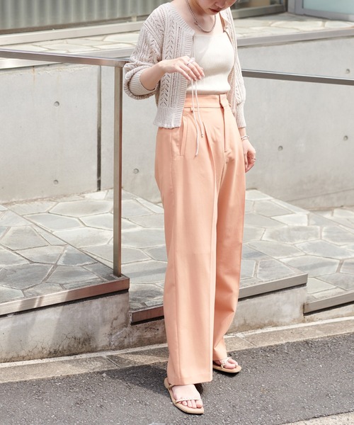 natural couture（ナチュラルクチュール）の「WEB限定/ダブルリボン透かし編みボレロカーディガン（カーディガン/ボレロ・レディース・ライトベージュ/イエロー/その他1・FREE）」の14枚目の写真