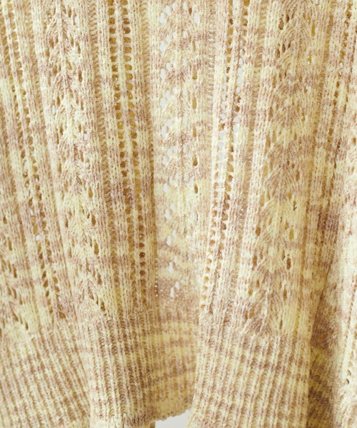 natural couture（ナチュラルクチュール）の「WEB限定/ダブルリボン透かし編みボレロカーディガン（カーディガン/ボレロ・レディース・ライトベージュ/イエロー/その他1・FREE）」の8枚目の写真