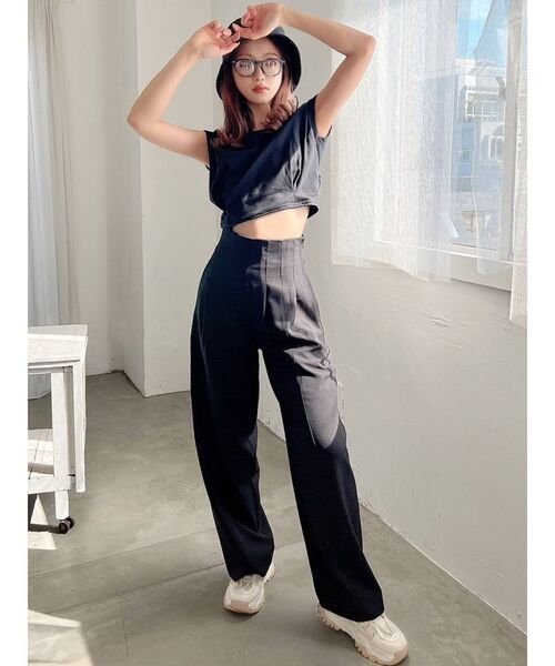 RESEXXY(リゼクシー)の「フレンチスリーブカットトップス(Tシャツ/カットソー・レディース・オフホワイト/ブラック/ミント/ブラウン・FREE)」の17枚目の写真