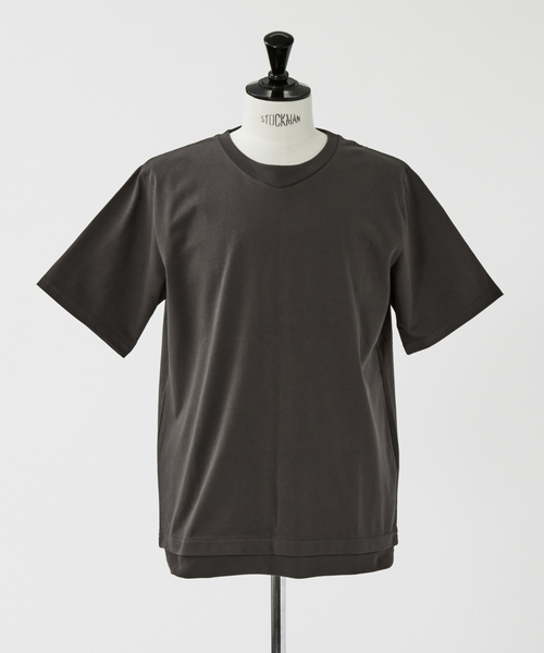 【セール】コンビネーションテレコ半袖Tシャツ（Tシャツ/カットソー）｜5351 POUR LES HOMMES（ゴーサンゴーイチプールオム）