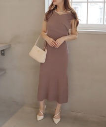 【丈が選べる】アシメカシュクールマーメイドワンピース